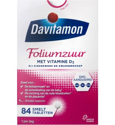 Davitamon foliumzuur met vitamine d 84stuks