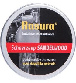 Rasura Rasura Scheerzeep sandelwood in blik (1st)