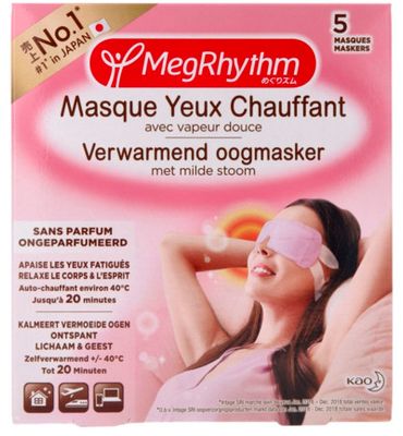 MegRhythm Warm oogmasker ongeparfumeerd (5st) 5st