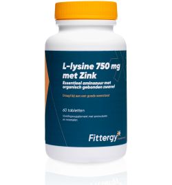 Fittergy Fittergy L-Lysine 750mg met zink (60tb)