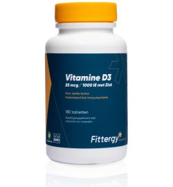 Fittergy Fittergy Vitamine D3 25mcg met zink (180tb)
