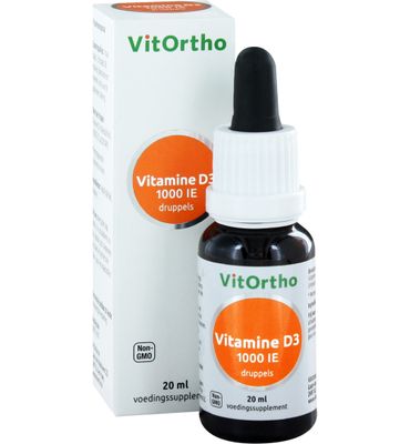 VitOrtho Vitamine D3 1000IE druppels (20ml) 20ml