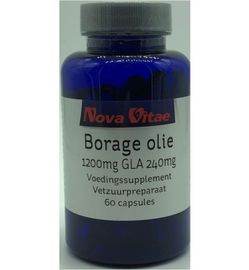 Nova Vitae Nova Vitae Borage olie 1200 mg GLA 240 mg (60ca)