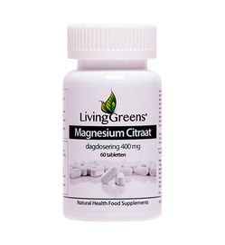 Livinggreens LivingGreens Magnesium citraat 400mg (60tb)