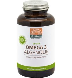Mattisson Healthstyle Mattisson Healthstyle Vegan omega 3 algenolie DHA 150mg EPA 75mg (180vc)