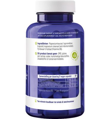 Vitakruid Magnesium tauraat met P-5-P (90vc) 90vc