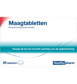 Healthypharm Healthypharm Maagtabletten calcium carbonaat (36tb)