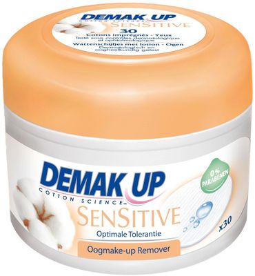 Demak Up Pads met lotion oogmake up reiniger senstive (30ST) 30ST