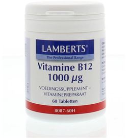 Lamberts Lamberts Vitamine B12 1000mcg (cyanocobalamine) (60tb)