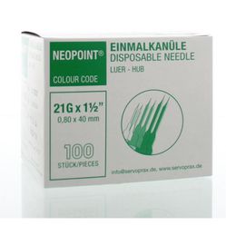 Neopoint Neopoint Injectienaald steriel 0.8 x 40 (100st)