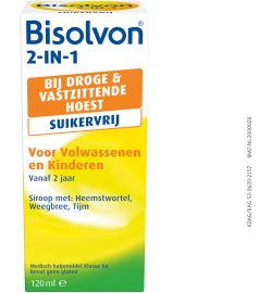 Bisolvon Bisolvon Drank 2-in-1 suikervrij (120ml)
