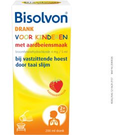 Bisolvon Bisolvon Drank kind aardbei (200ml)