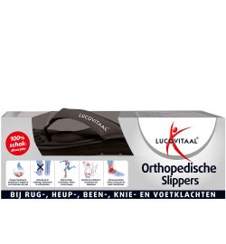 Lucovitaal Lucovitaal Orthopedische slippers maat 39-40 zwart (1paar)