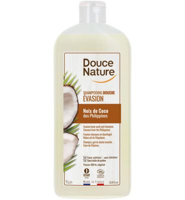 Douce Nature Douchegel & shampoo evasion kokos bio (1000ml) 1000ml