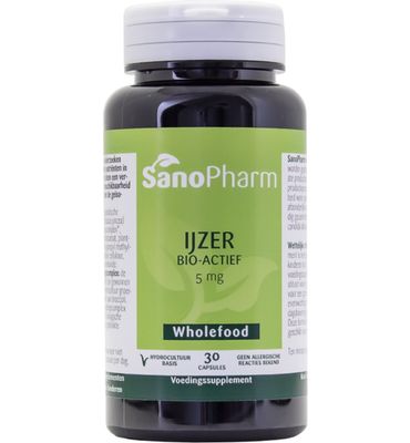 Sanopharm IJzer 5 mg wholefood (30ca) 30ca