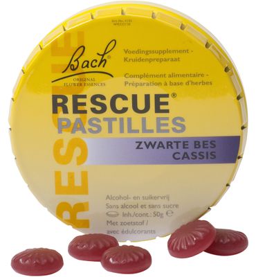 Bach Rescue pastilles zwarte bes (50g) 50g