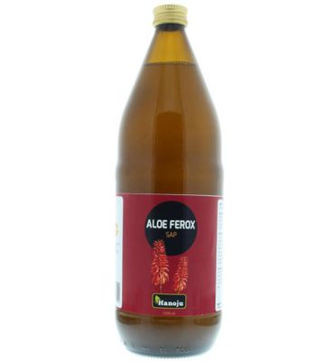 Hanoju Aloe ferox heel blad sap glas fles 1000ml
