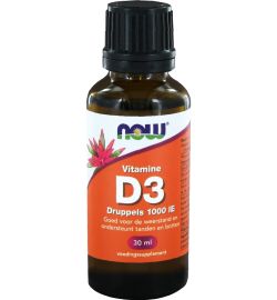 Now Now Vitamine D3 druppels 1000IE (30ml)