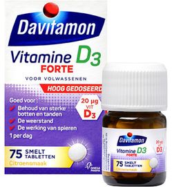Davitamon Davitamon D3 Forte smelttablet (75tb)