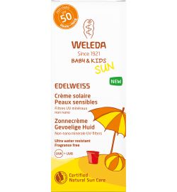 Weleda Weleda Edelweiss zonnecreme gevoelige huid SPF50 (50ml)