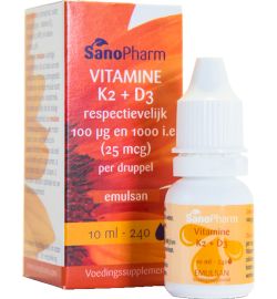 Sanopharm Sanopharm Vitamine K2 D3 emulsan (10ml)