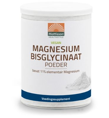 Mattisson Healthstyle Magnesium bisglycinaat poeder 11% elem magnesium (200g) 200g