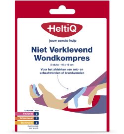 Heltiq HeltiQ Niet verklevend wondkompres 10 x 10cm (5st)