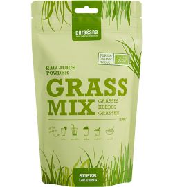 Purasana Purasana Grassenmix sappoeder/poudre jus herbes mix bio (200g)