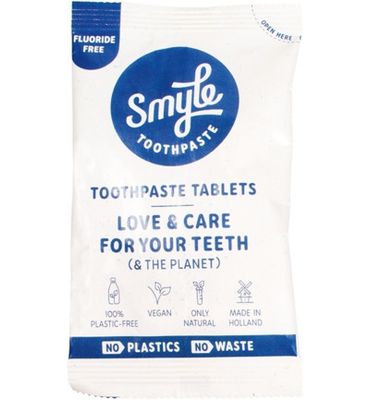 Smyle Tandpasta tabletten zonder fluoride navul (65st) 65st