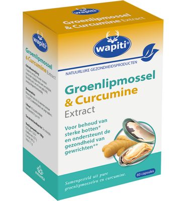 Wapiti Groenlipmossel & curcuma (60ca) 60ca