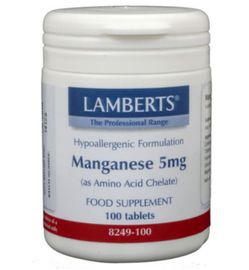 Lamberts Lamberts Mangaan (manganese) 4mg (100tb)