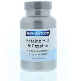 Nova Vitae Nova Vitae Betaine HCL 648 mg & pepsine 150 mg (100ca)