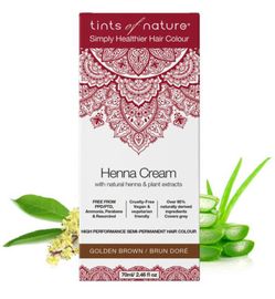 Tints Of Nature Tints Of Nature Henna cream golden brown semi permanent (70ml)