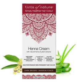 Tints Of Nature Tints Of Nature Henna cream dark brown semi permanent (70ml)