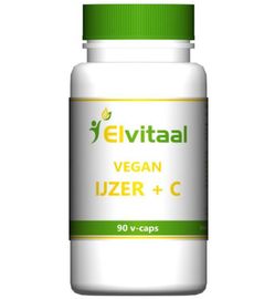 Elvitaal-Elvitum Elvitaal/Elvitum IJzer met vitamine C vegan (90ca)