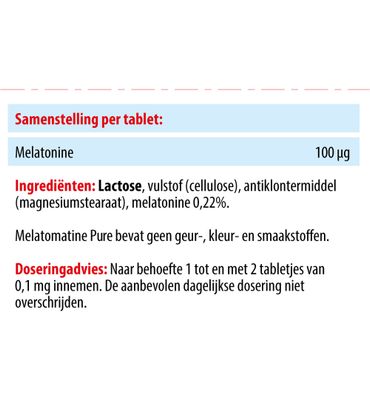 Melatomatine Pure melatonine (500tb) 500tb