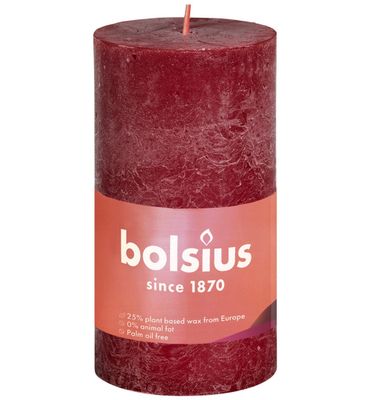 Bolsius Rustiekkaars shine 100/50 velvet red (1st) 1st
