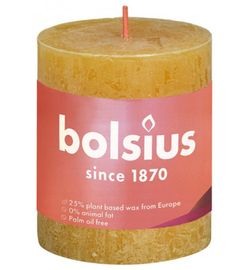 Bolsius Bolsius Rustiekkaars shine 80/68 honeycomb yellow (1st)