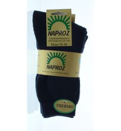 Naproz Naproz Thermo sokken blauw maat 35-38 (3paar)