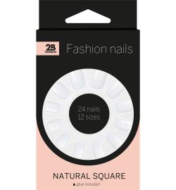 2b 2b Nails natural square (24st)