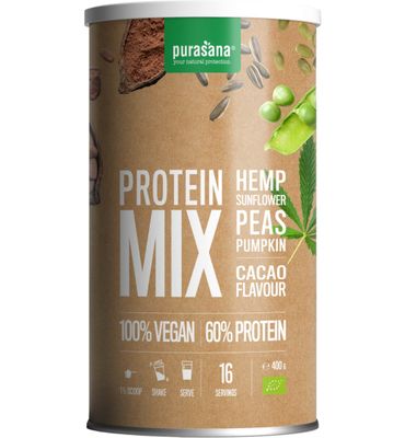 Purasana Protein mix pea sunflower hemp cacao vegan bio (400g) 400g