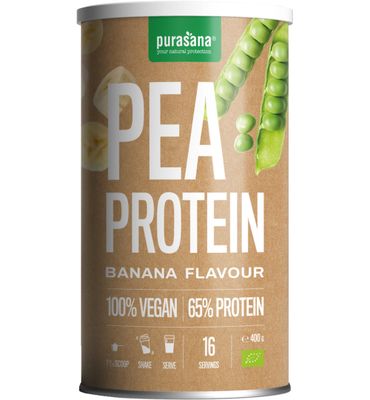 Purasana Erwt proteine banaan/pois banane vegan bio (400g) 400g