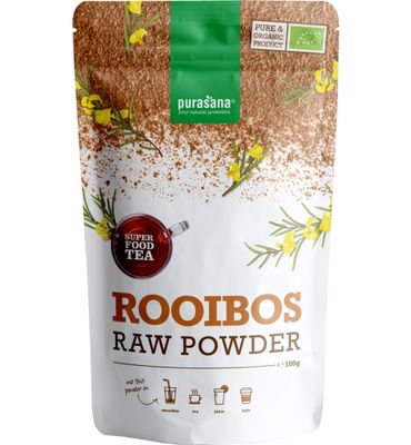 Purasana Rooibos thee poeder/poudre vegan bio (100g) 100g