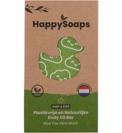 HappySoaps Happysoaps Baby & kids body oil bar aloe you very much (60g)