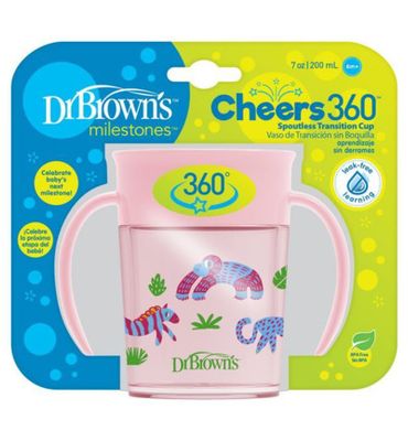Dr Brown's Cheers 360 cup roze 200ml (1st) 1st