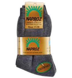 Naproz Naproz Thermo sokken grijs maat 39-42 (3paar)