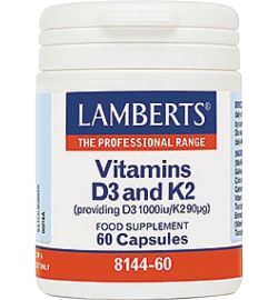 Lamberts Lamberts Vitamine D3 1000IE en K2 90mcg (60ca)