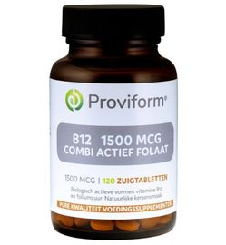Proviform Proviform Vitamine B12 1500mcg combi actief folaat (120zt)