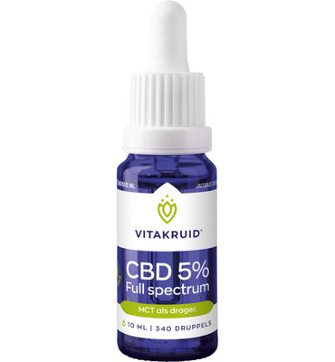 Vitakruid CBD Olie 5% full spectrum met MCT als drager (10ml) 10ml