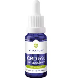 Vitakruid Vitakruid CBD Olie 5% full spectrum met MCT als drager (10ml)